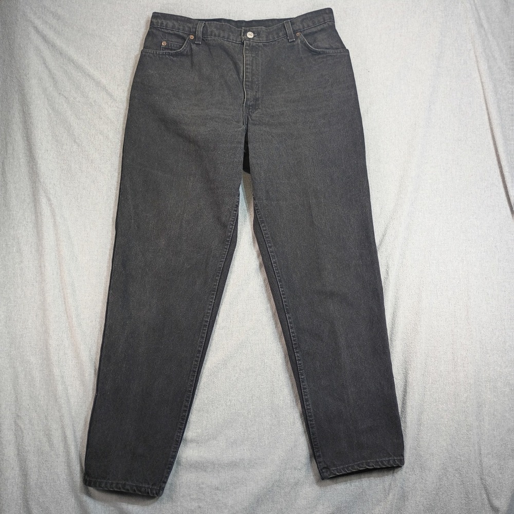 Levi's 951 Relaxed Tapered Jeans Womens 16 Med Black Vintage Orange Tab USA